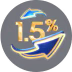 Ho&agrave;n trả 1.5%